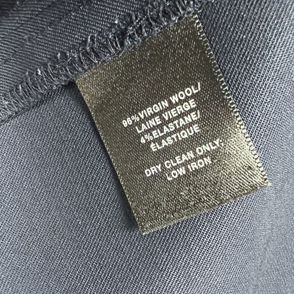 Lafayette 148 Pants Barrow Navy Blue Straight Leg Women's 14 Wool Blend Career - Picture 9 of 9